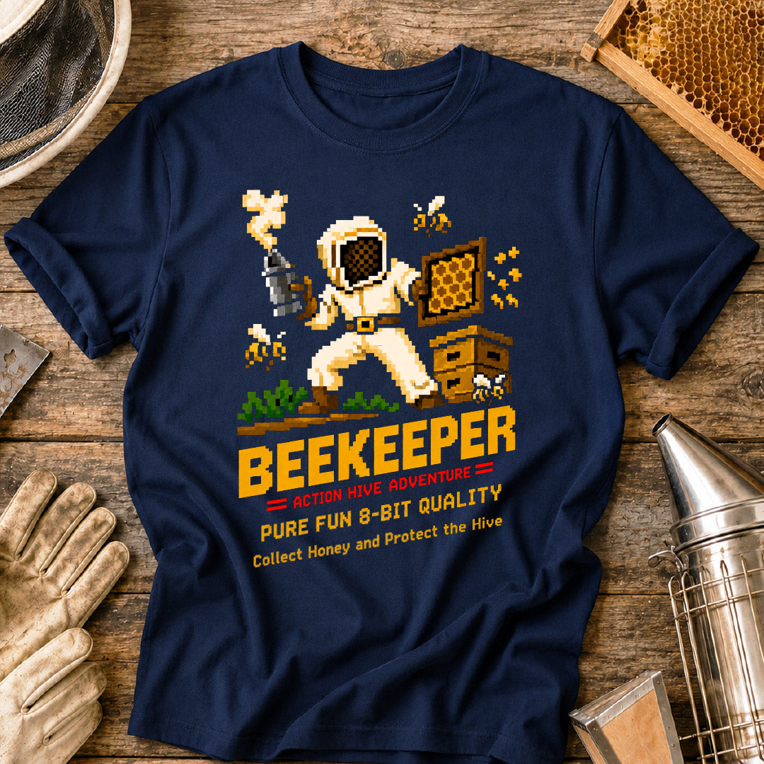 Retro 8-Bit Game Inspired Beekeeper T-Shirt