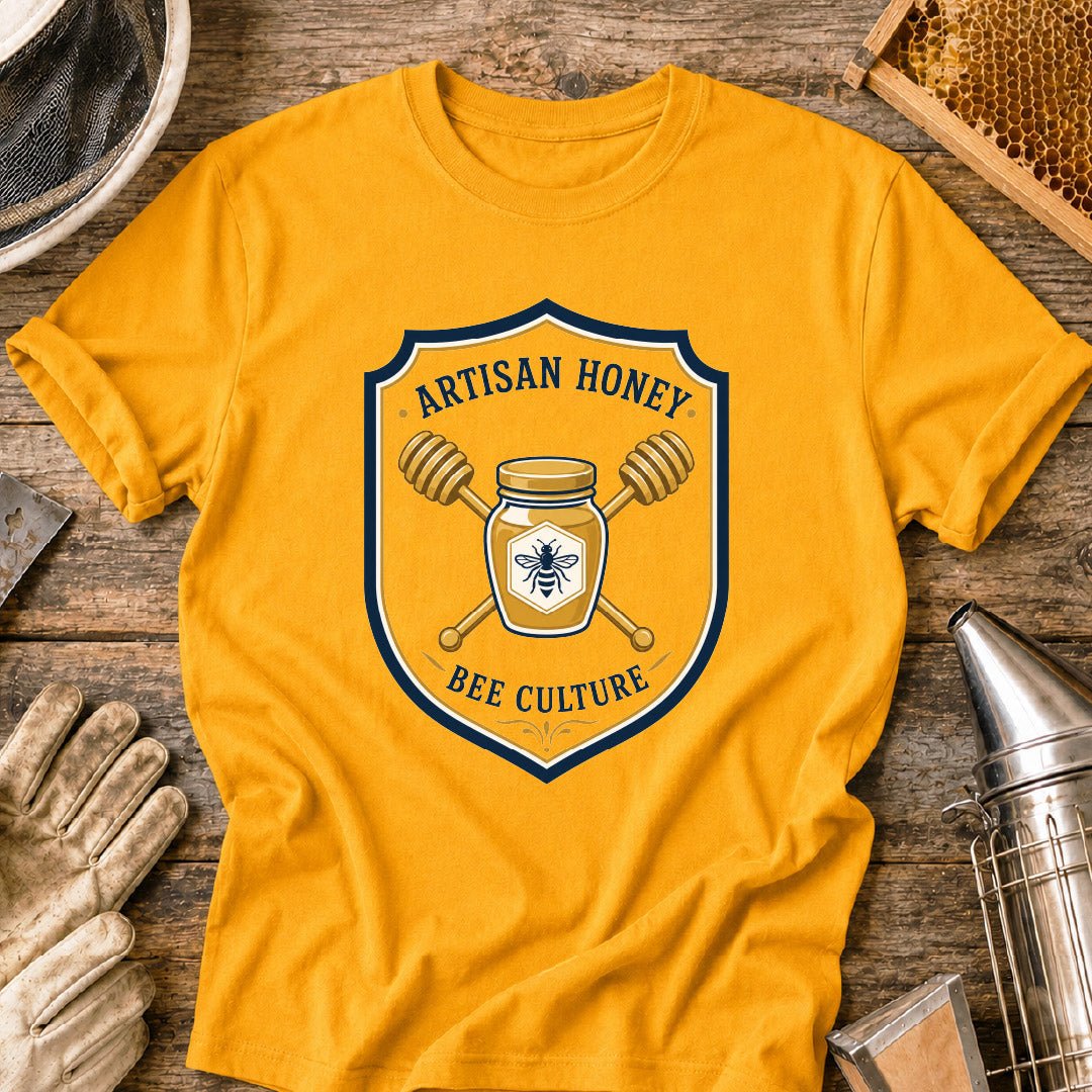 t-shirt, local honey shirt, honeybee tee, honey lover gift, honey jar design, farmers market shirt, beekeeper shirt, bee lover shirt, bee culture shirt, artisan honey shirt