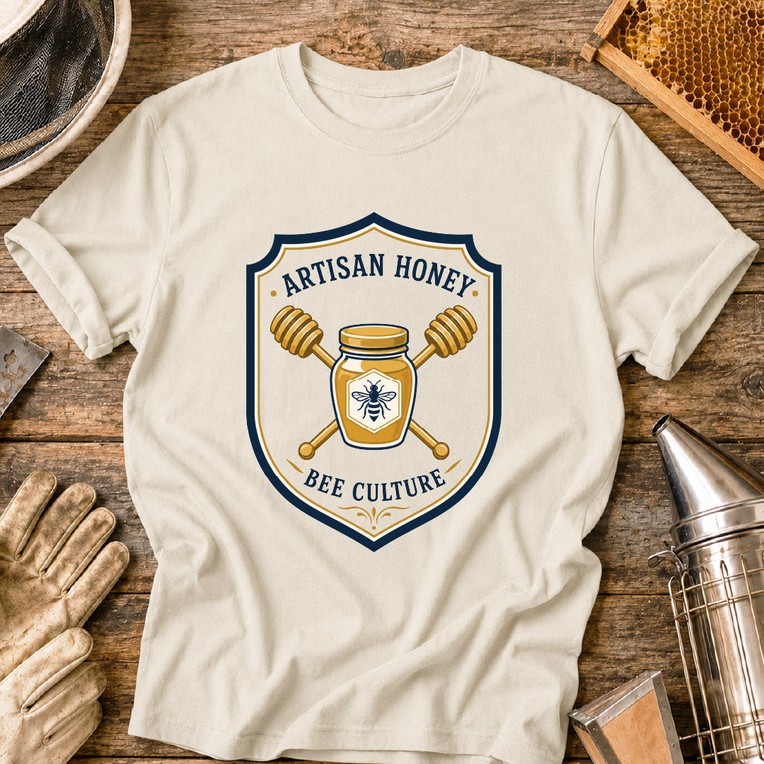t-shirt, local honey shirt, honeybee tee, honey lover gift, honey jar design, farmers market shirt, beekeeper shirt, bee lover shirt, bee culture shirt, artisan honey shirt