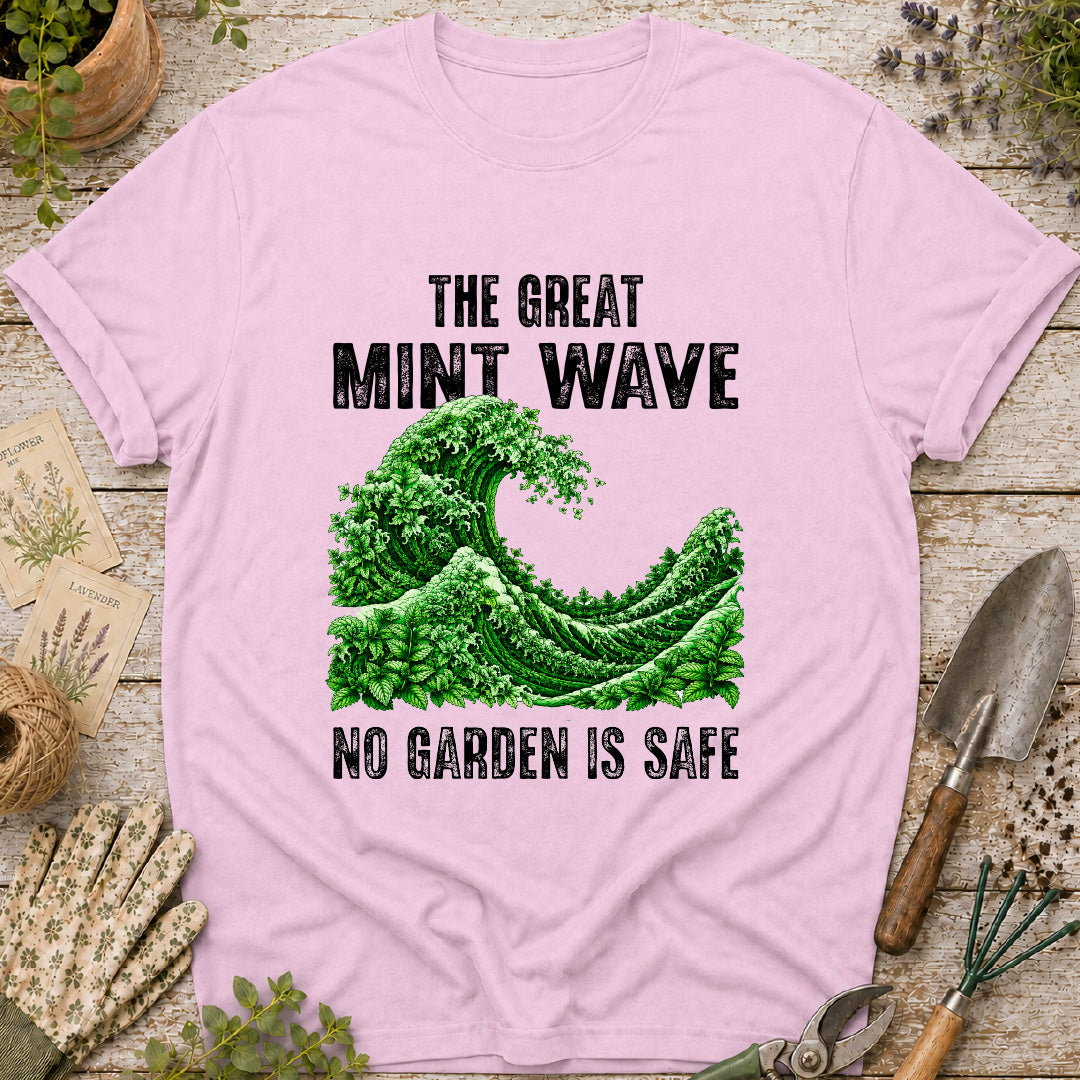 mint gardening shirt, funny gardener shirt, invasive mint tee, garden humor shirt, mint plant lover, gardening gift, plant lover shirt, backyard garden tee, botanical graphic shirt, no garden is safe
