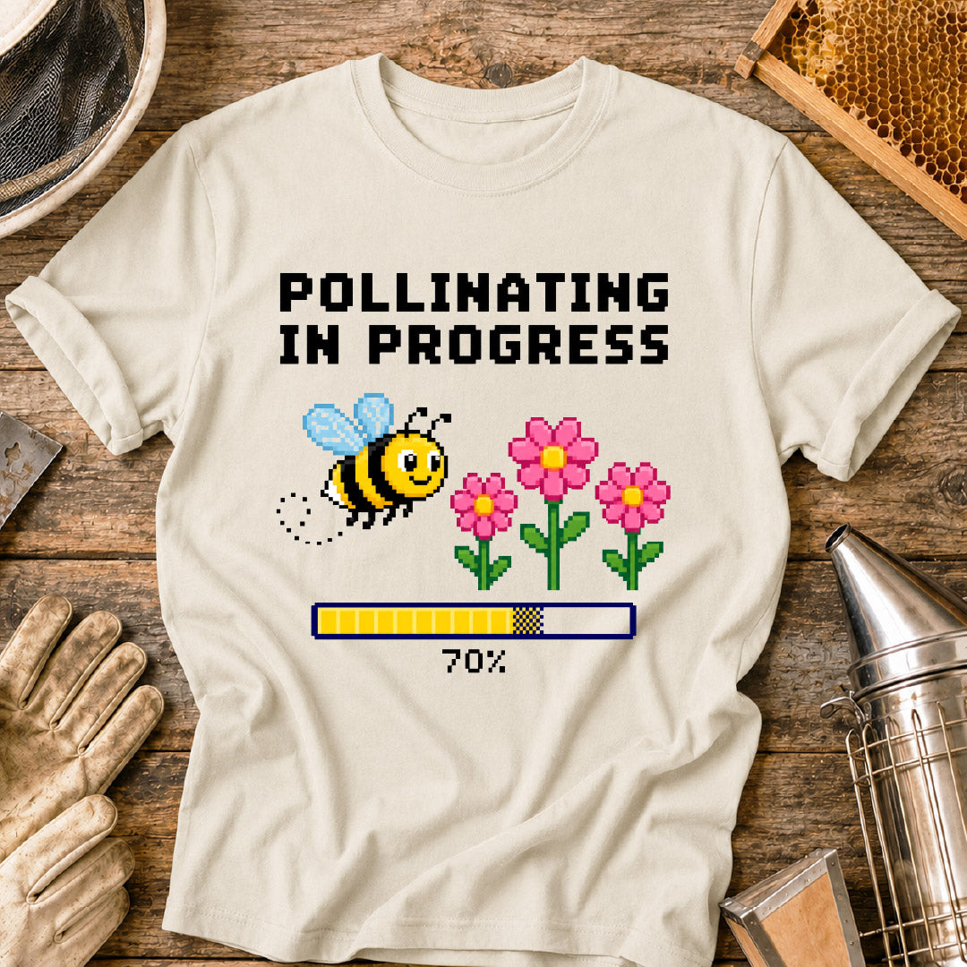 Pollinating in Progress 8-Bit T-Shirt