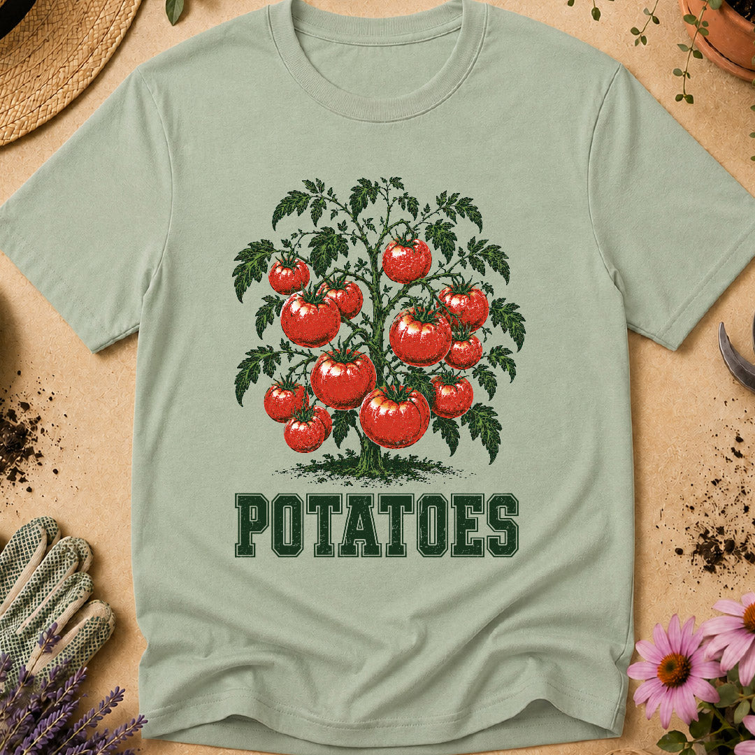 funny gardening shirt, tomato shirt, potatoes shirt, gardening humor, gardener gift, funny gardener shirt, vegetable garden shirt, garden joke shirt, plant lover shirt, quirky gardening shirt