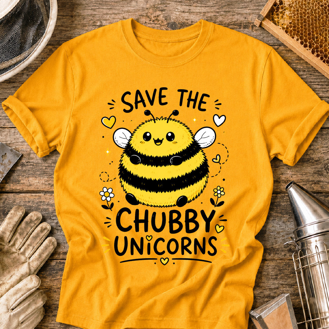 Save the Chubby Unicorns Bee T-Shirt