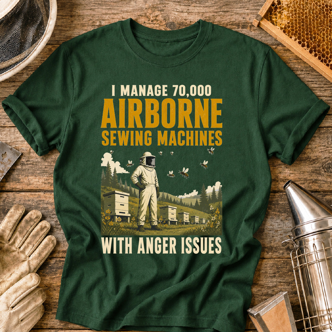 Airborne Sewing Machines with Anger Issues T-Shirt