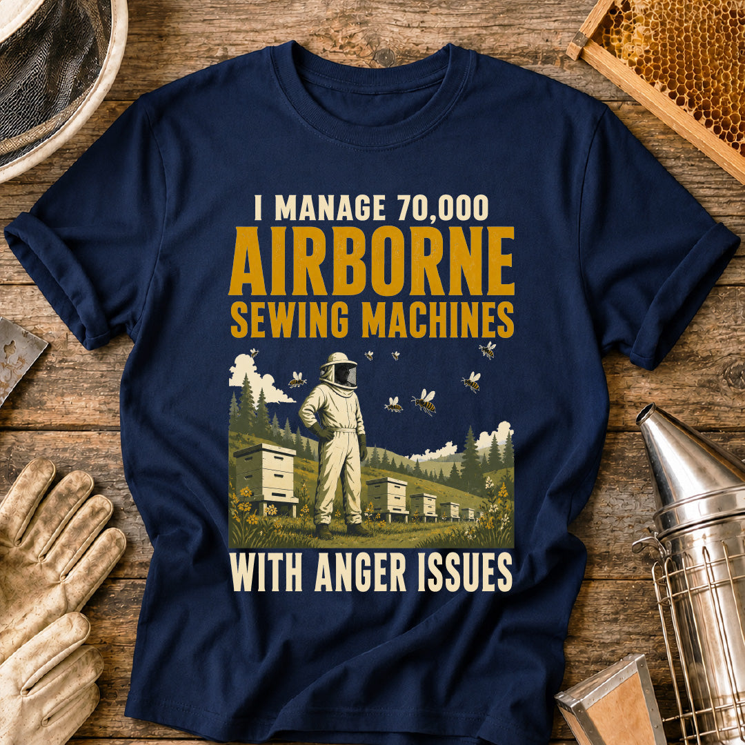 Airborne Sewing Machines with Anger Issues T-Shirt