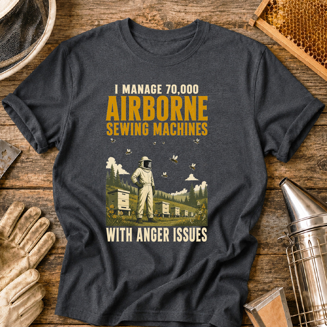Airborne Sewing Machines with Anger Issues T-Shirt