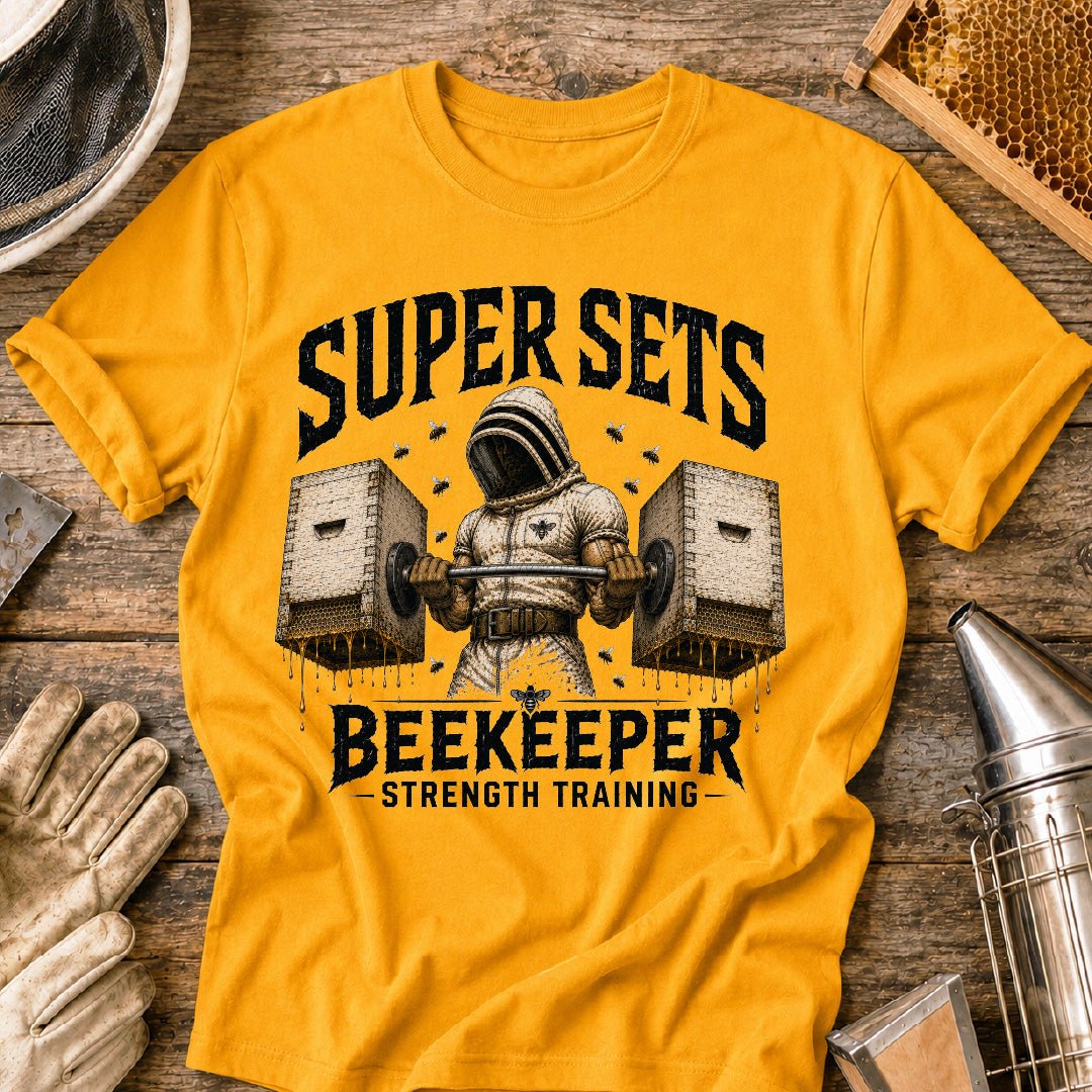 Male Beekeeper Lifting Supers T-Shirt
