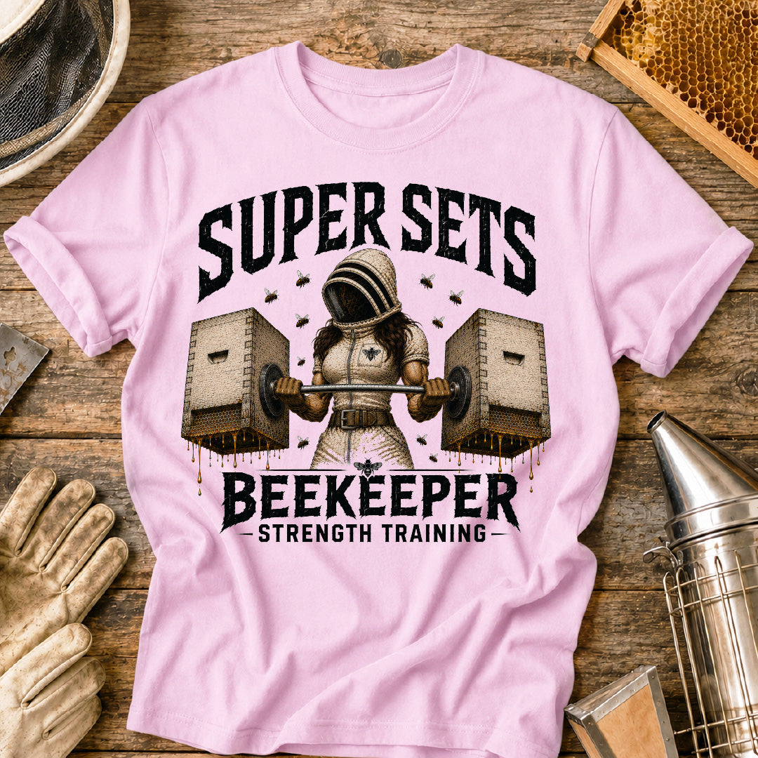 Female Beekeeper Lifting Supers T-Shirt