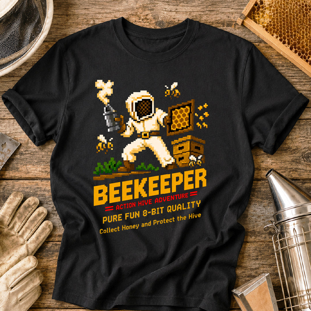Retro 8-Bit Game Inspired Beekeeper T-Shirt