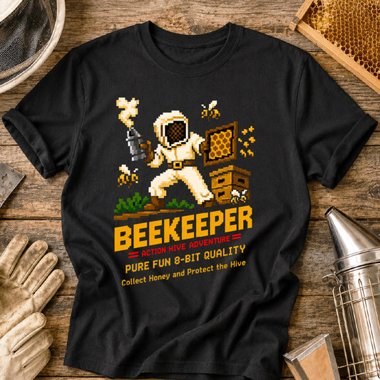 Retro 8-Bit Game Inspired Beekeeper T-Shirt