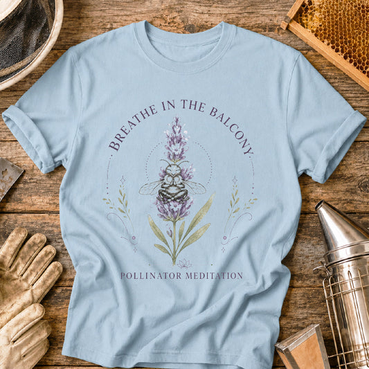 Breathe in the Balcony Yoga Bee T-Shirt