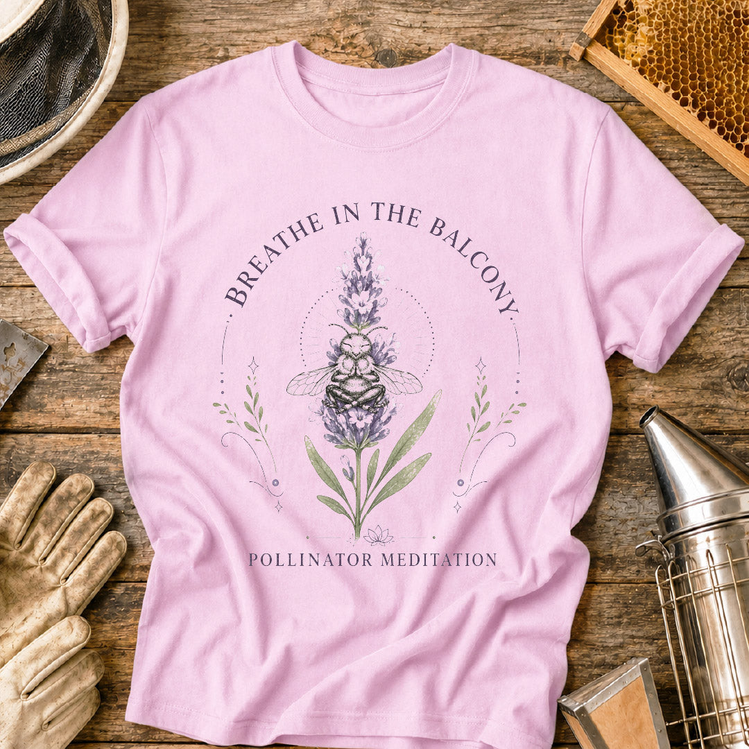Breathe in the Balcony Yoga Bee T-Shirt