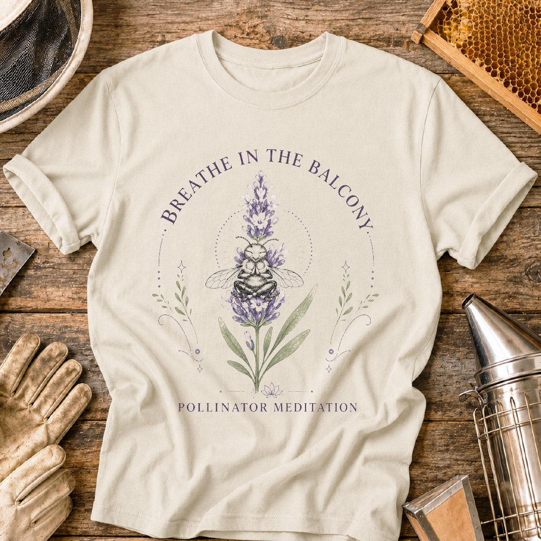 Breathe in the Balcony Yoga Bee T-Shirt