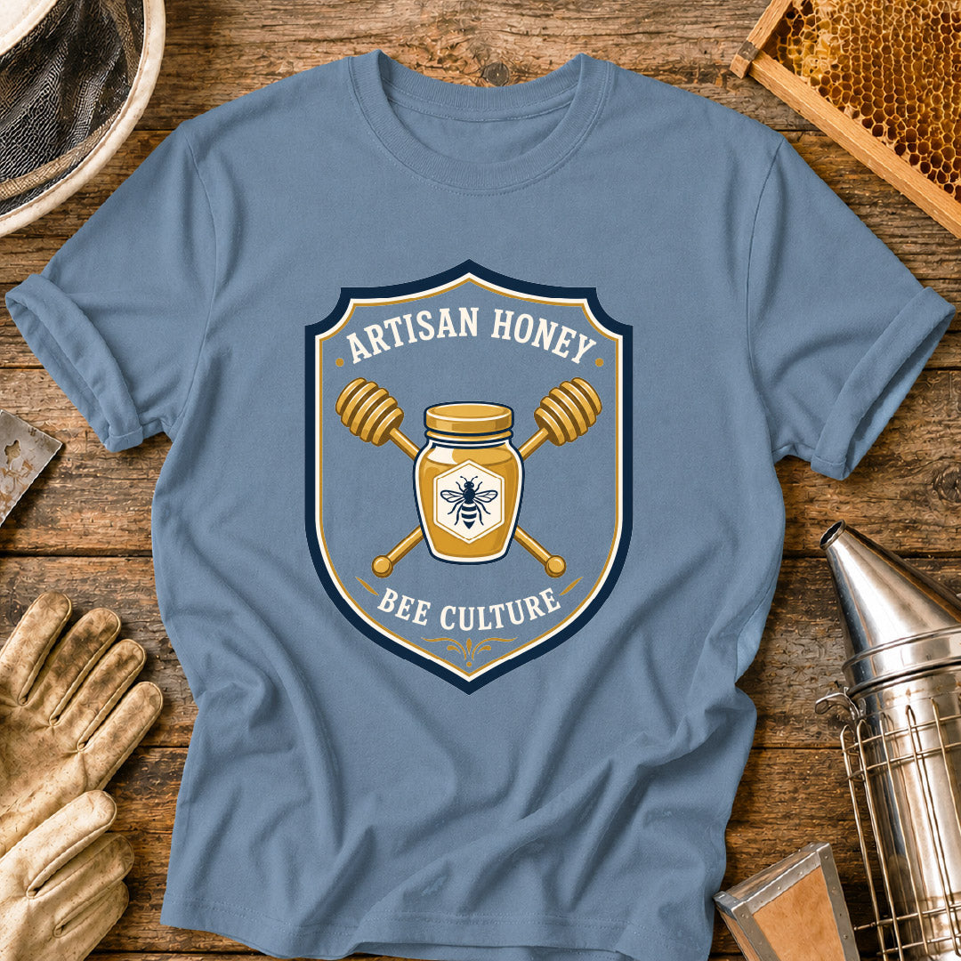 t-shirt, local honey shirt, honeybee tee, honey lover gift, honey jar design, farmers market shirt, beekeeper shirt, bee lover shirt, bee culture shirt, artisan honey shirt
