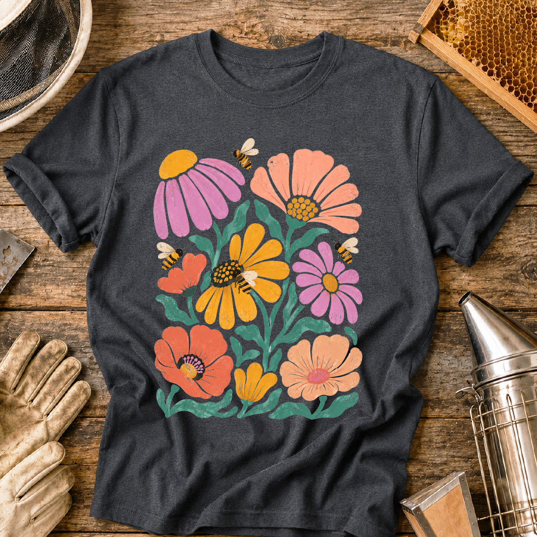 Boho Bee & Flowers T-Shirt
