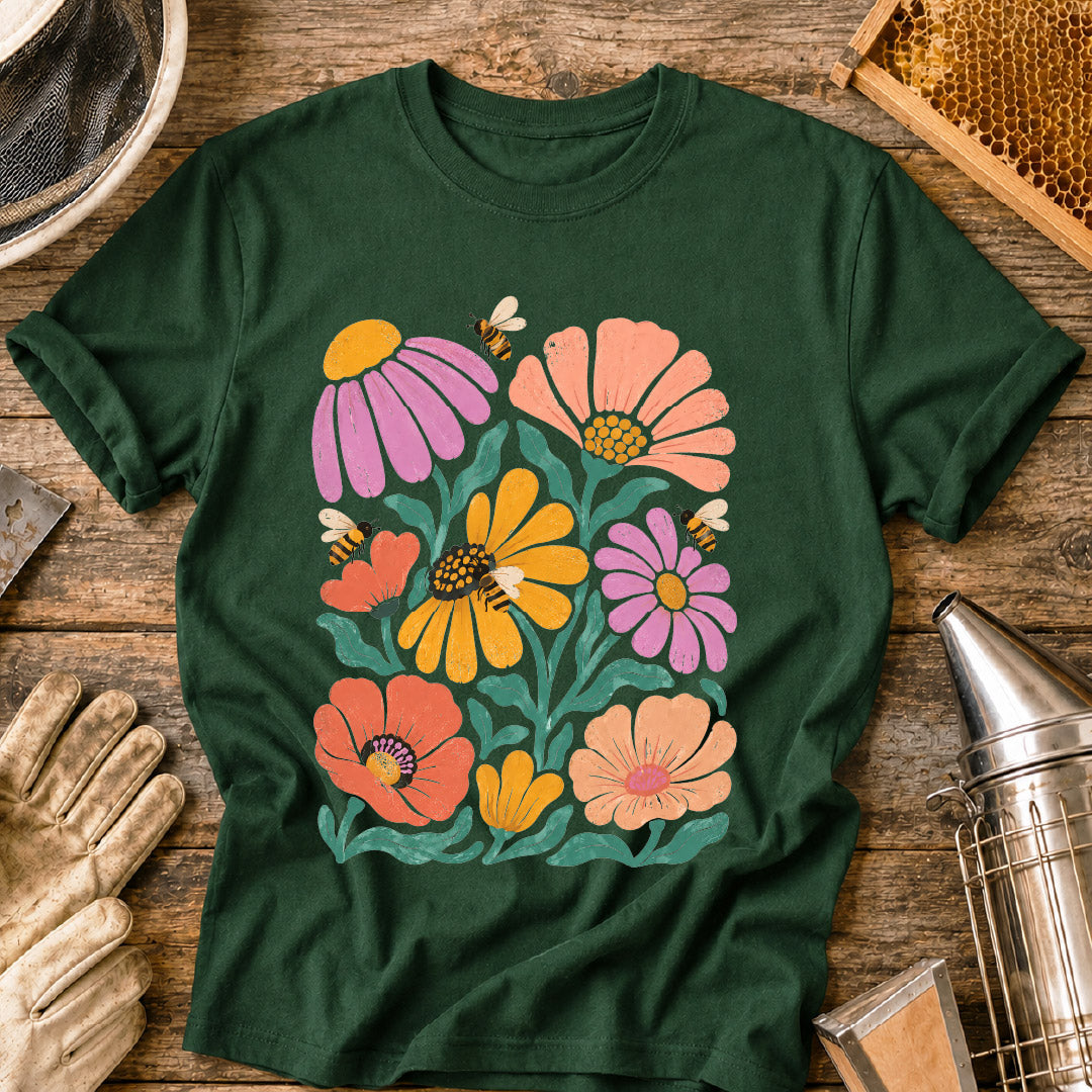 Boho Bee & Flowers T-Shirt