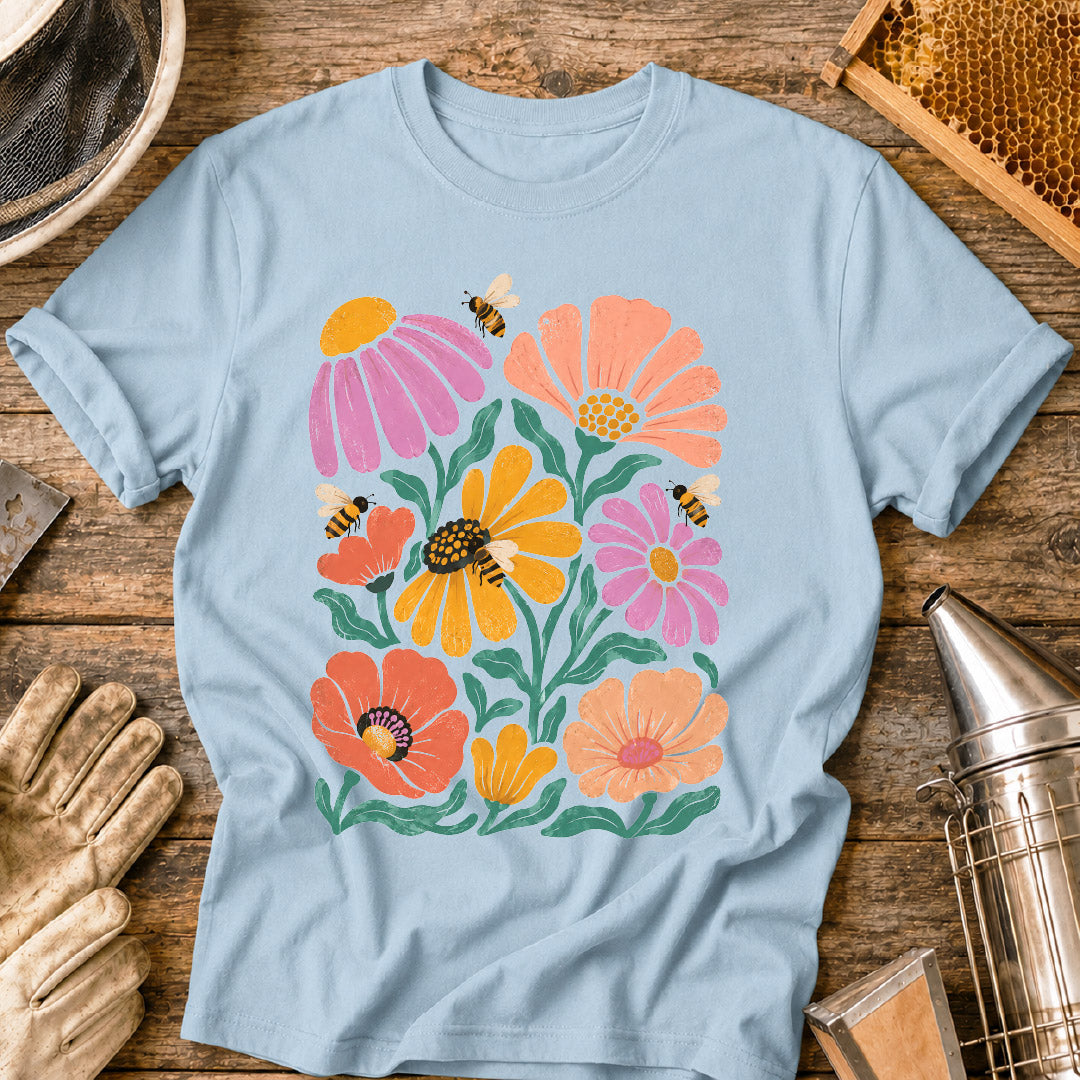 Boho Bee & Flowers T-Shirt