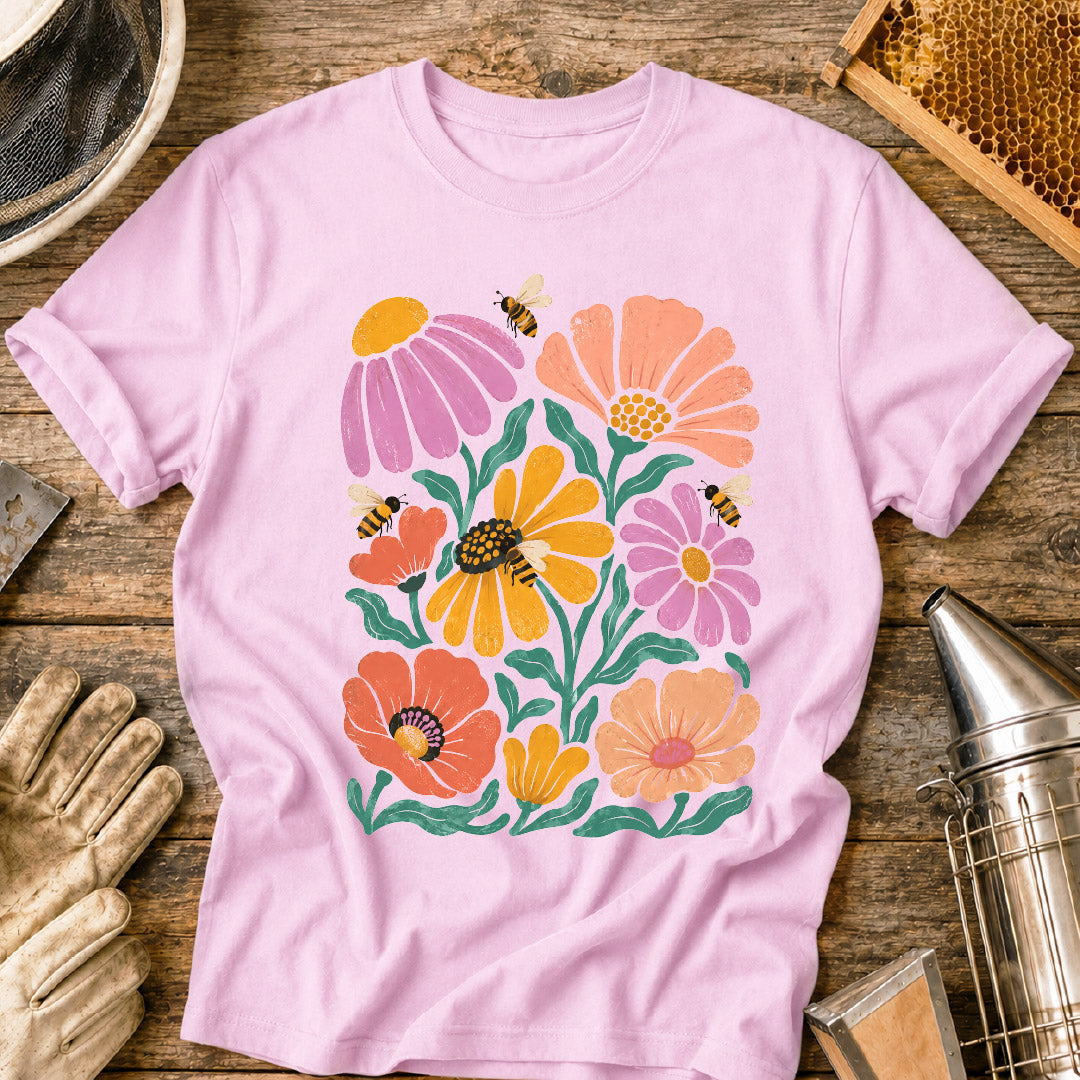 Boho Bee & Flowers T-Shirt