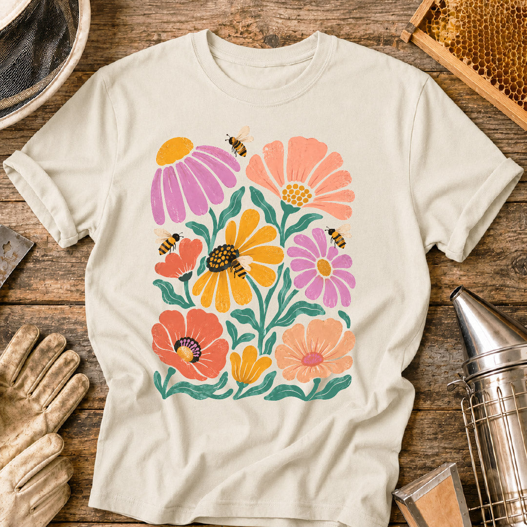 Boho Bee & Flowers T-Shirt