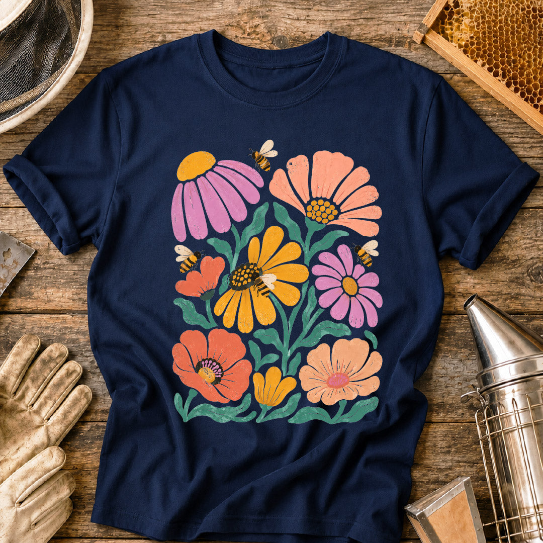 Boho Bee & Flowers T-Shirt