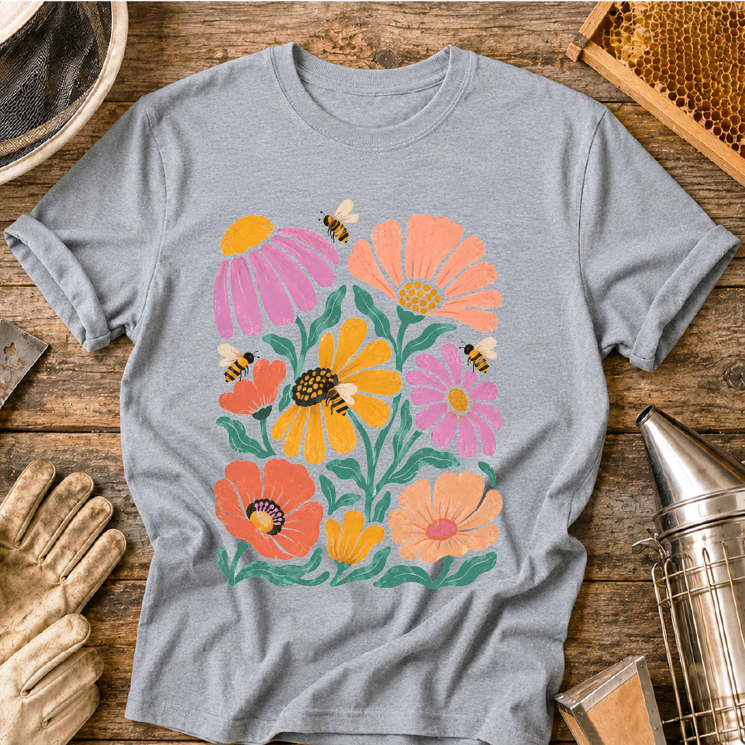 Boho Bee & Flowers T-Shirt