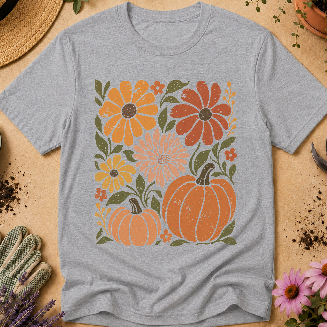 Boho Pumpkin & Flowers T-Shirt
