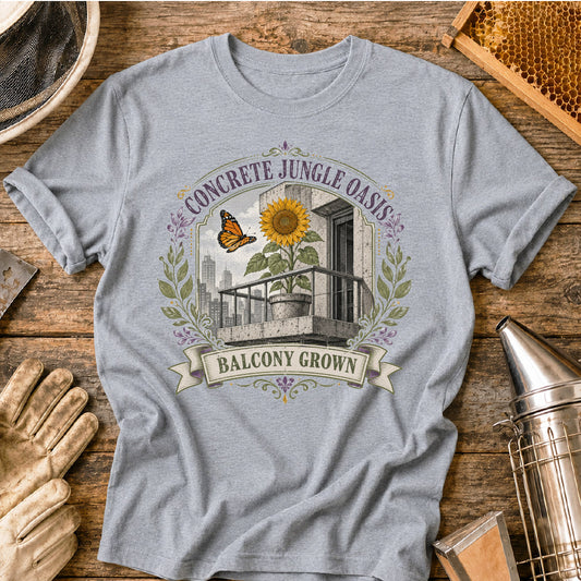 Concrete Jungle Oasis - Balcony Garden T-Shirt
