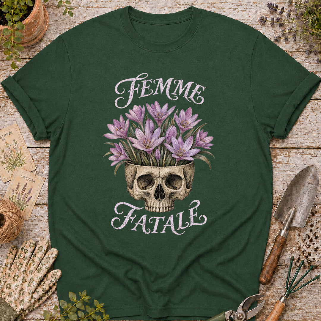 Femme Fatale Beautiful Yet Deadly Autumn Crocus T-Shirt