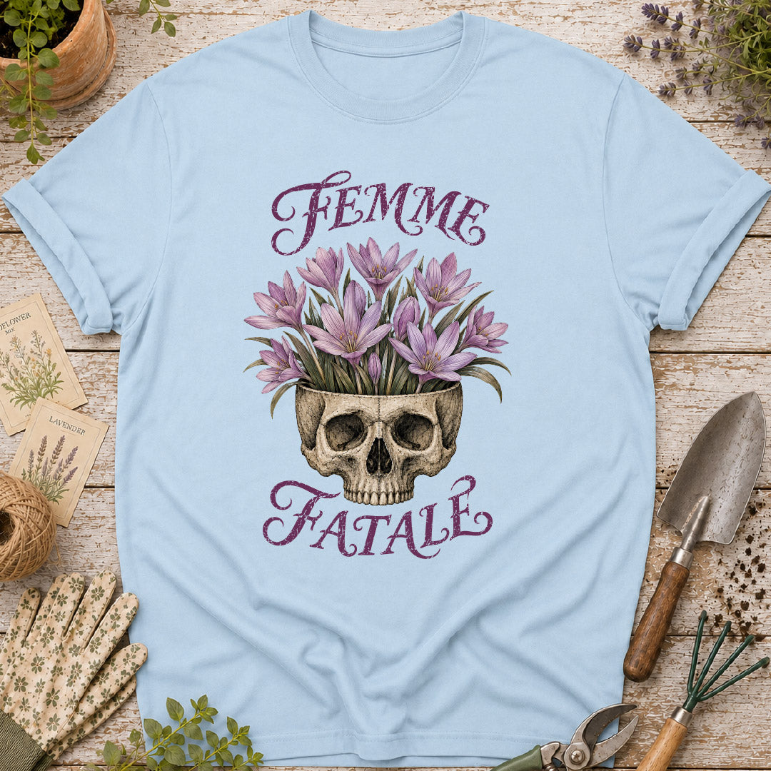 Femme Fatale Beautiful Yet Deadly Autumn Crocus T-Shirt