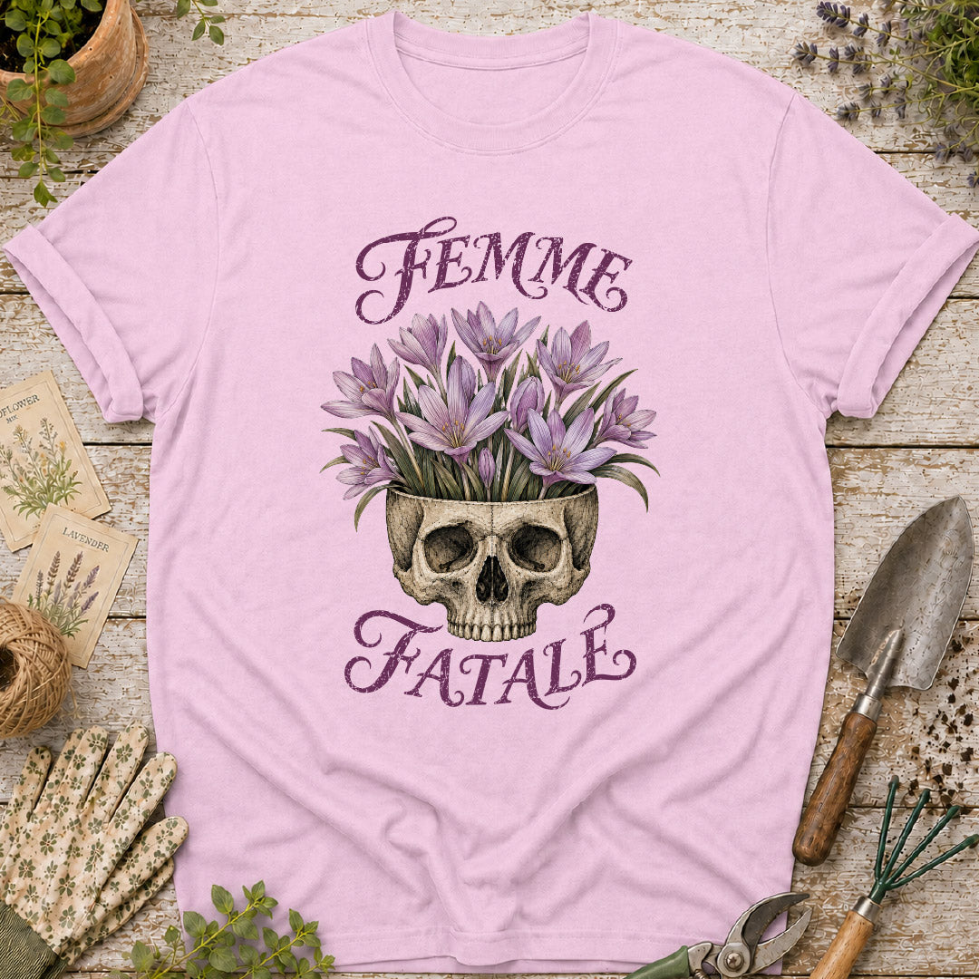 Femme Fatale Beautiful Yet Deadly Autumn Crocus T-Shirt