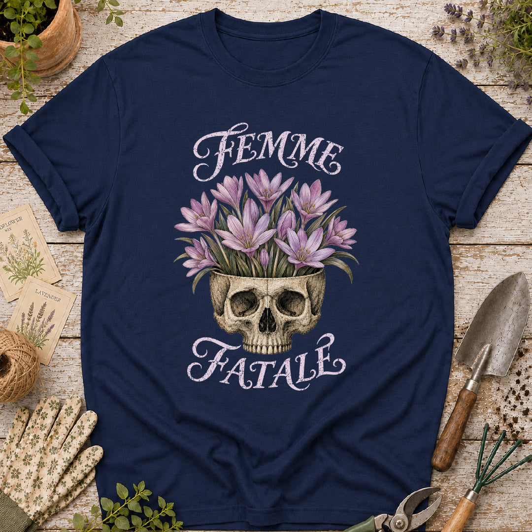 Femme Fatale Beautiful Yet Deadly Autumn Crocus T-Shirt