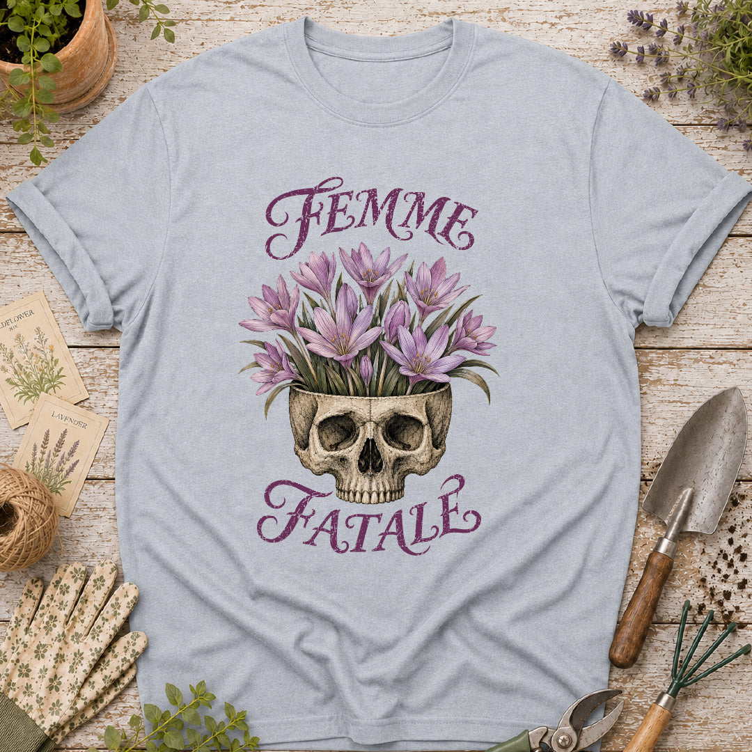 Femme Fatale Beautiful Yet Deadly Autumn Crocus T-Shirt