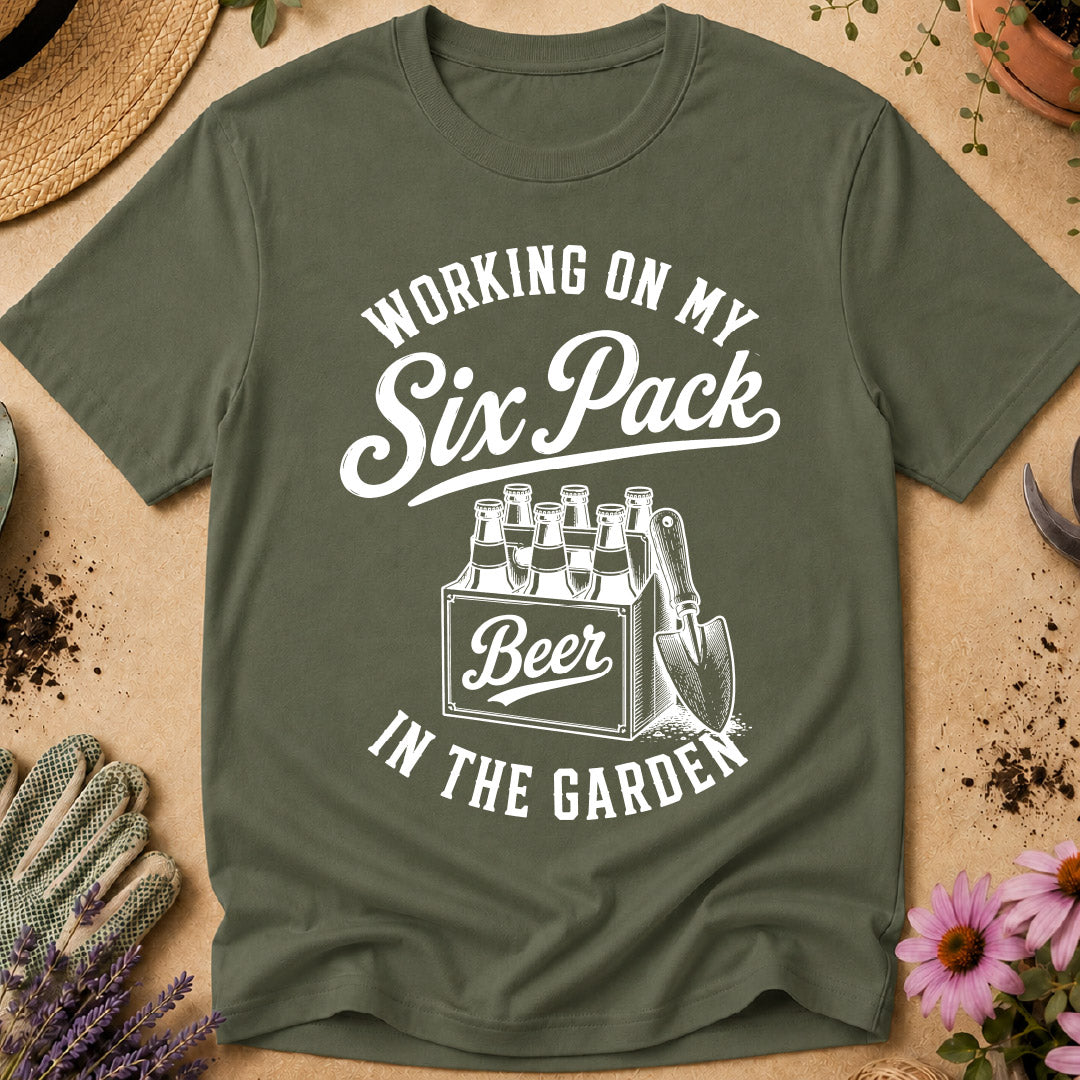 working on my six pack, funny gardening shirt, beer garden shirt, gardener humor, gardening beer shirt, funny gardener gift, garden lover shirt, gardening t shirt, beer lover gardener, gift for gardener