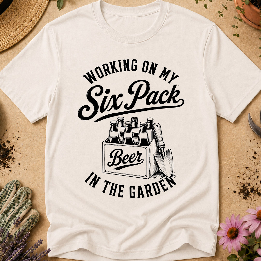 working on my six pack, funny gardening shirt, beer garden shirt, gardener humor, gardening beer shirt, funny gardener gift, garden lover shirt, gardening t shirt, beer lover gardener, gift for gardener
