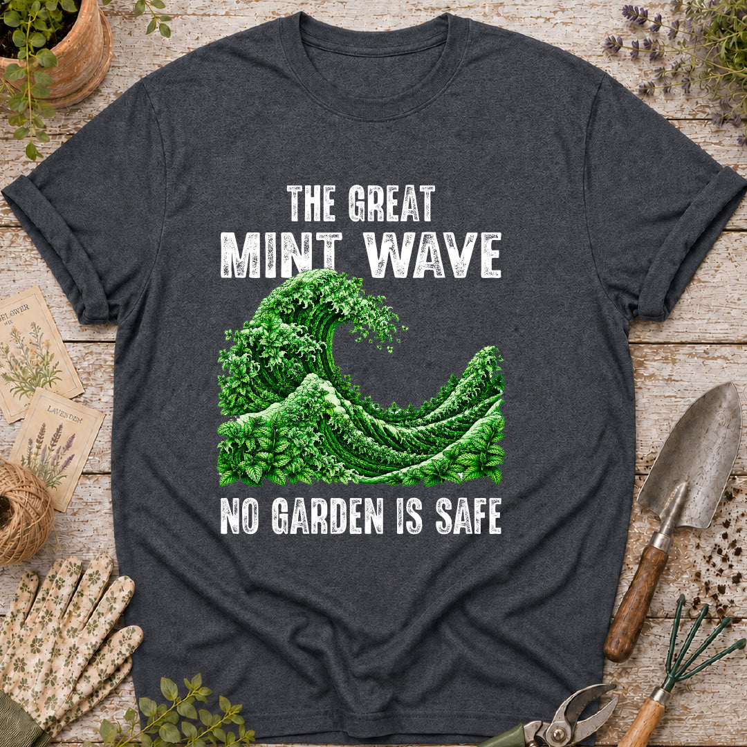 mint gardening shirt, funny gardener shirt, invasive mint tee, garden humor shirt, mint plant lover, gardening gift, plant lover shirt, backyard garden tee, botanical graphic shirt, no garden is safe