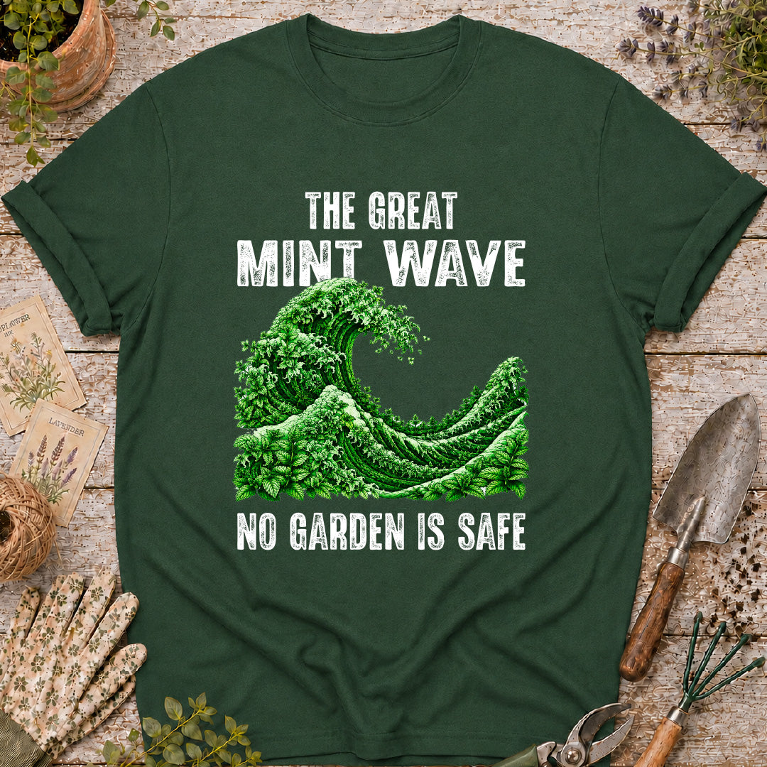 mint gardening shirt, funny gardener shirt, invasive mint tee, garden humor shirt, mint plant lover, gardening gift, plant lover shirt, backyard garden tee, botanical graphic shirt, no garden is safe