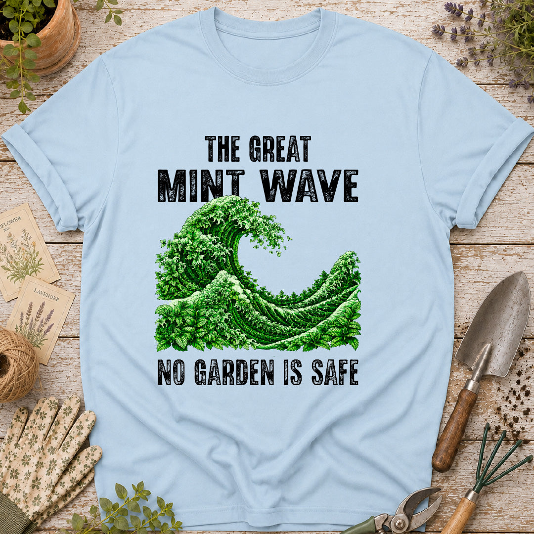 mint gardening shirt, funny gardener shirt, invasive mint tee, garden humor shirt, mint plant lover, gardening gift, plant lover shirt, backyard garden tee, botanical graphic shirt, no garden is safe