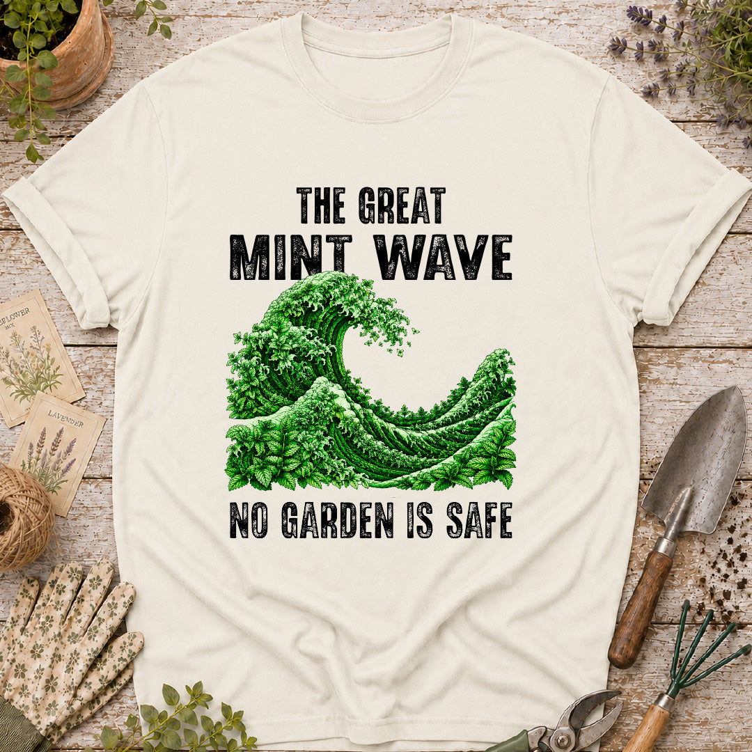 mint gardening shirt, funny gardener shirt, invasive mint tee, garden humor shirt, mint plant lover, gardening gift, plant lover shirt, backyard garden tee, botanical graphic shirt, no garden is safe