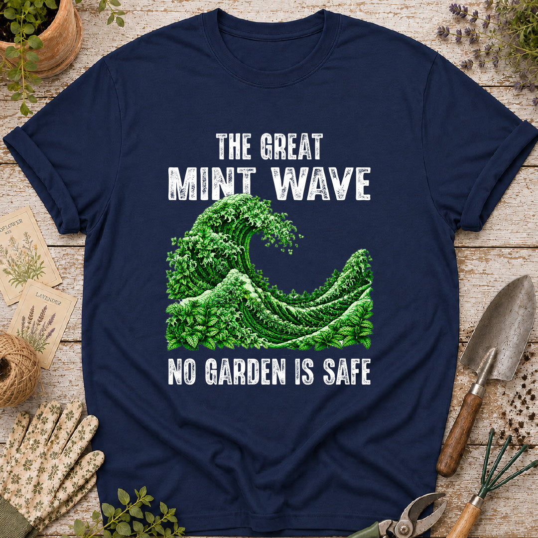 mint gardening shirt, funny gardener shirt, invasive mint tee, garden humor shirt, mint plant lover, gardening gift, plant lover shirt, backyard garden tee, botanical graphic shirt, no garden is safe