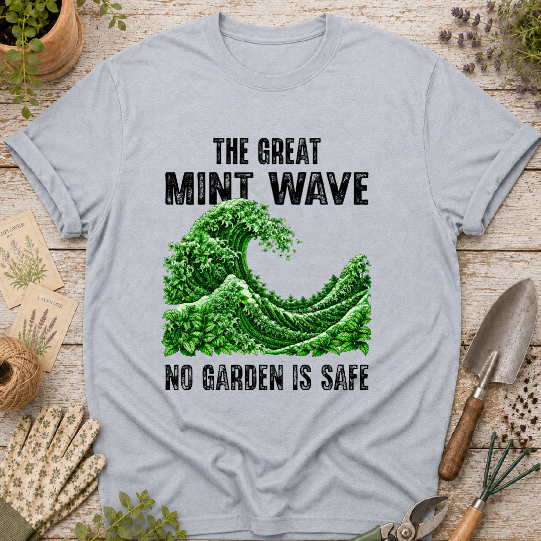 mint gardening shirt, funny gardener shirt, invasive mint tee, garden humor shirt, mint plant lover, gardening gift, plant lover shirt, backyard garden tee, botanical graphic shirt, no garden is safe