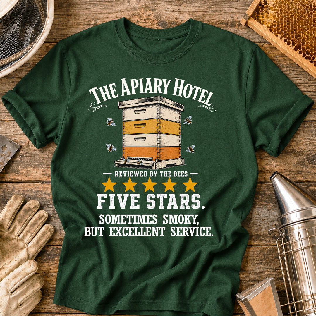 Beekeeper Apiary Hotel Review T-Shirt