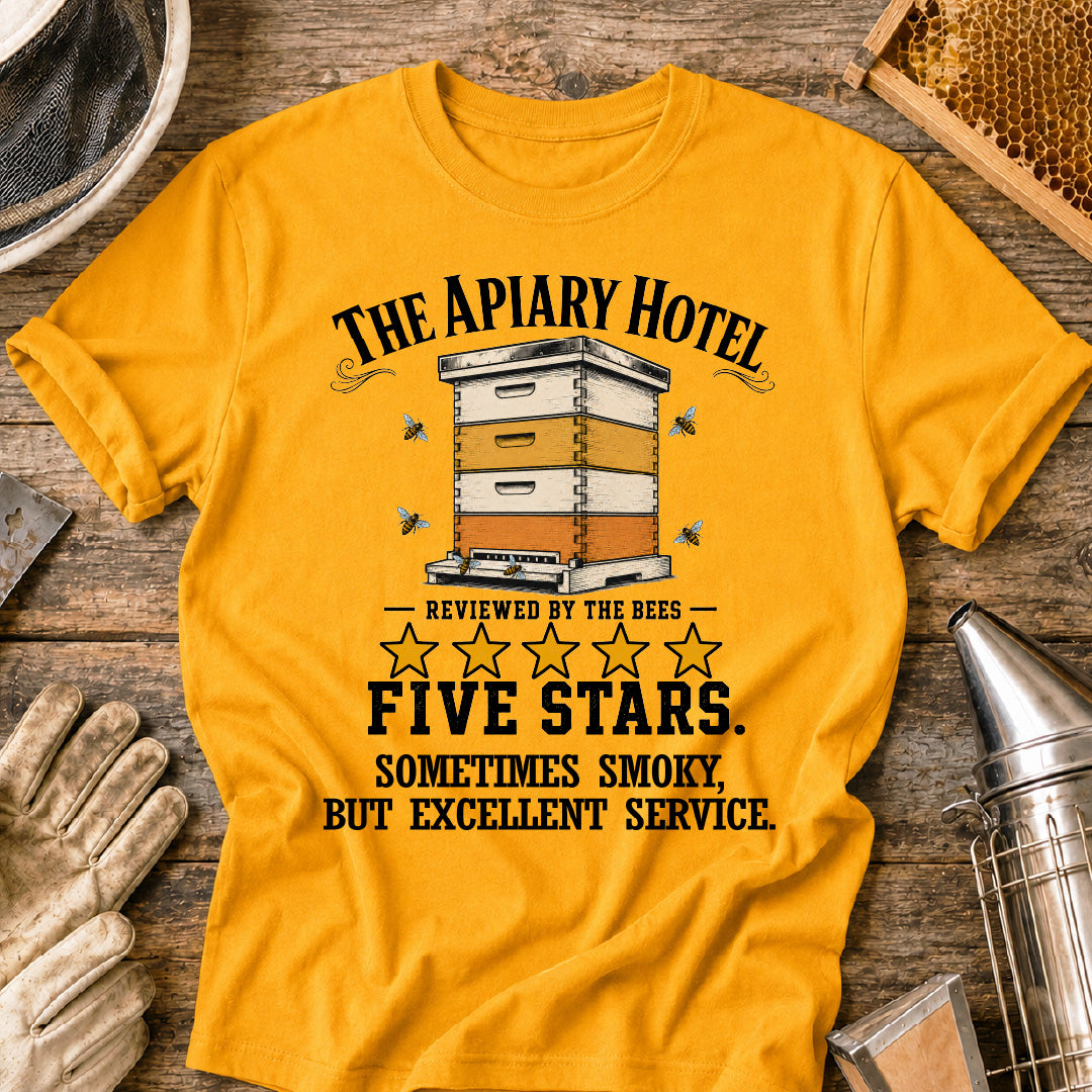Beekeeper Apiary Hotel Review T-Shirt