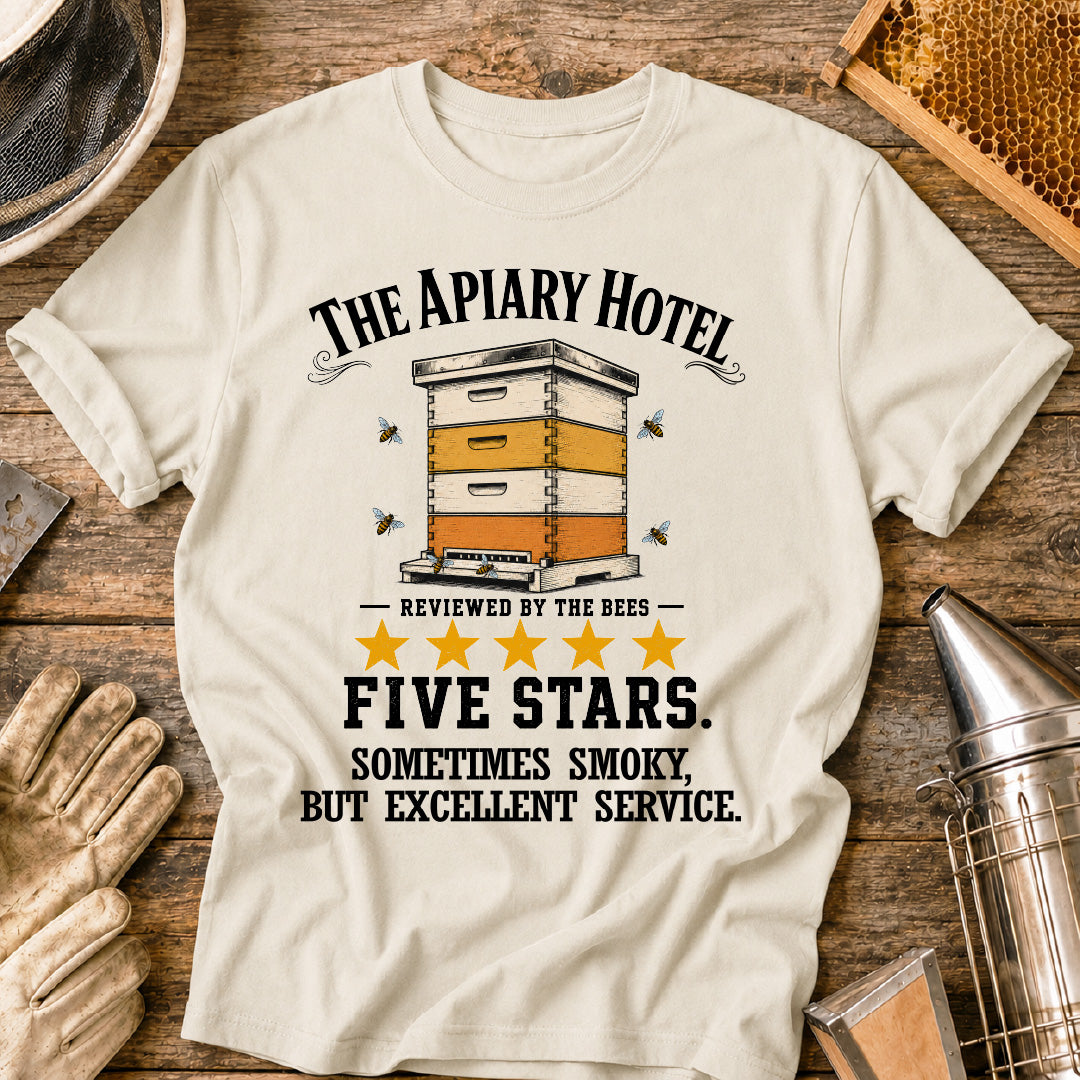 Beekeeper Apiary Hotel Review T-Shirt