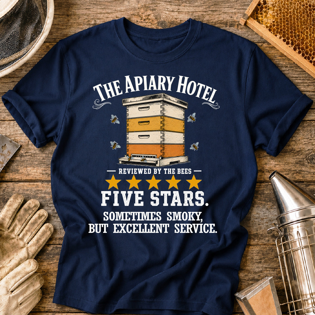 Beekeeper Apiary Hotel Review T-Shirt
