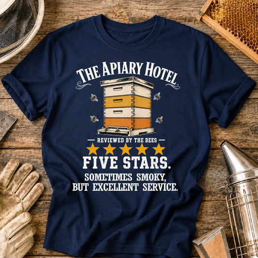 Beekeeper Apiary Hotel Review T-Shirt