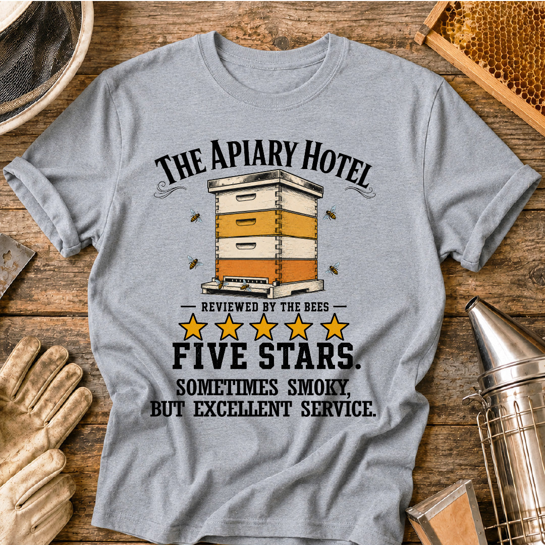 Beekeeper Apiary Hotel Review T-Shirt