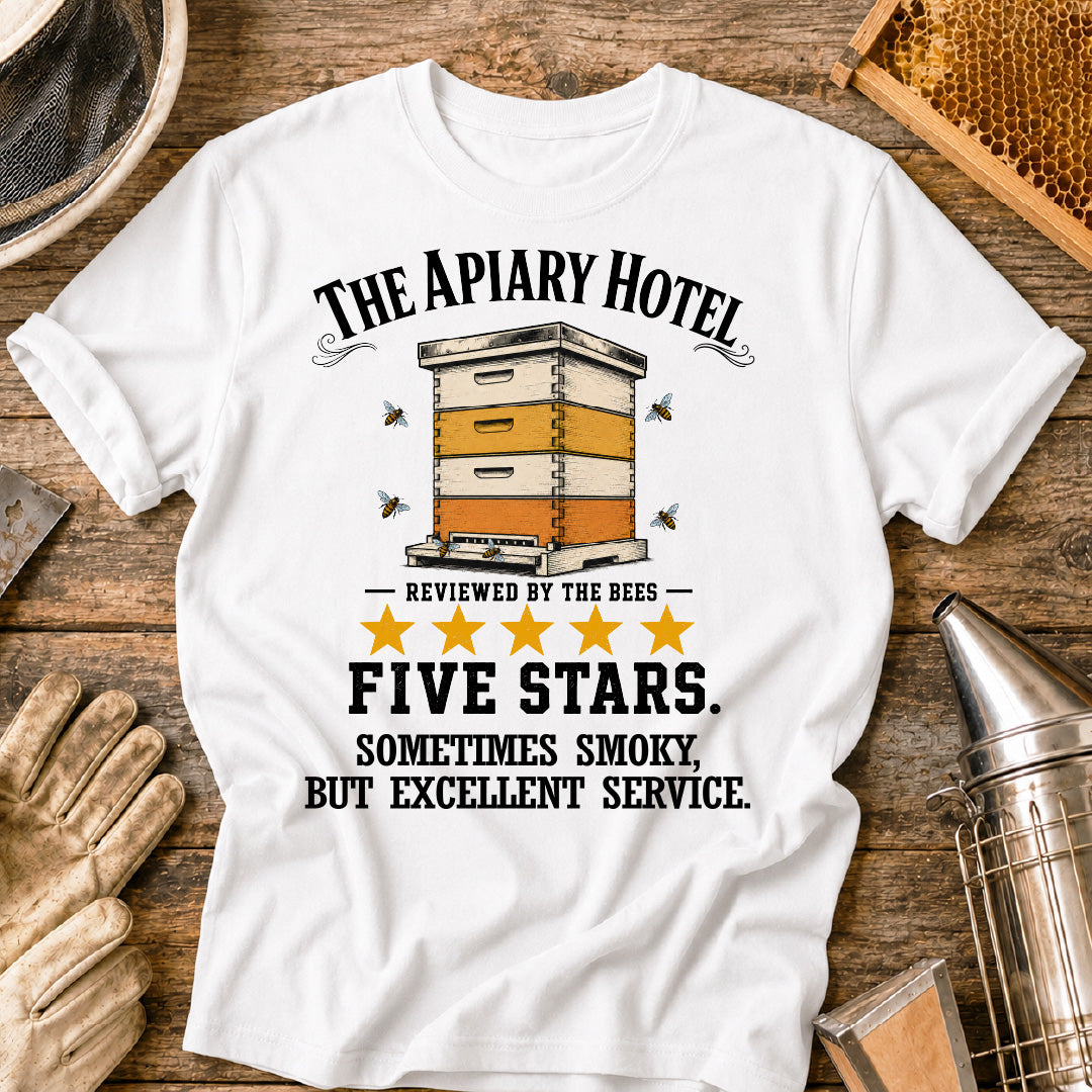 Beekeeper Apiary Hotel Review T-Shirt