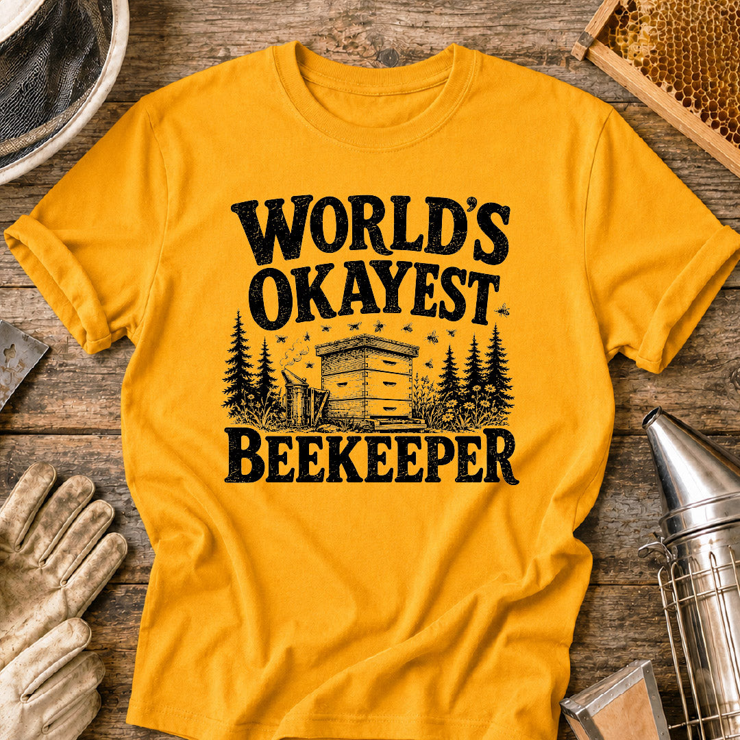 World's Okayest Beekeeper T-Shirt