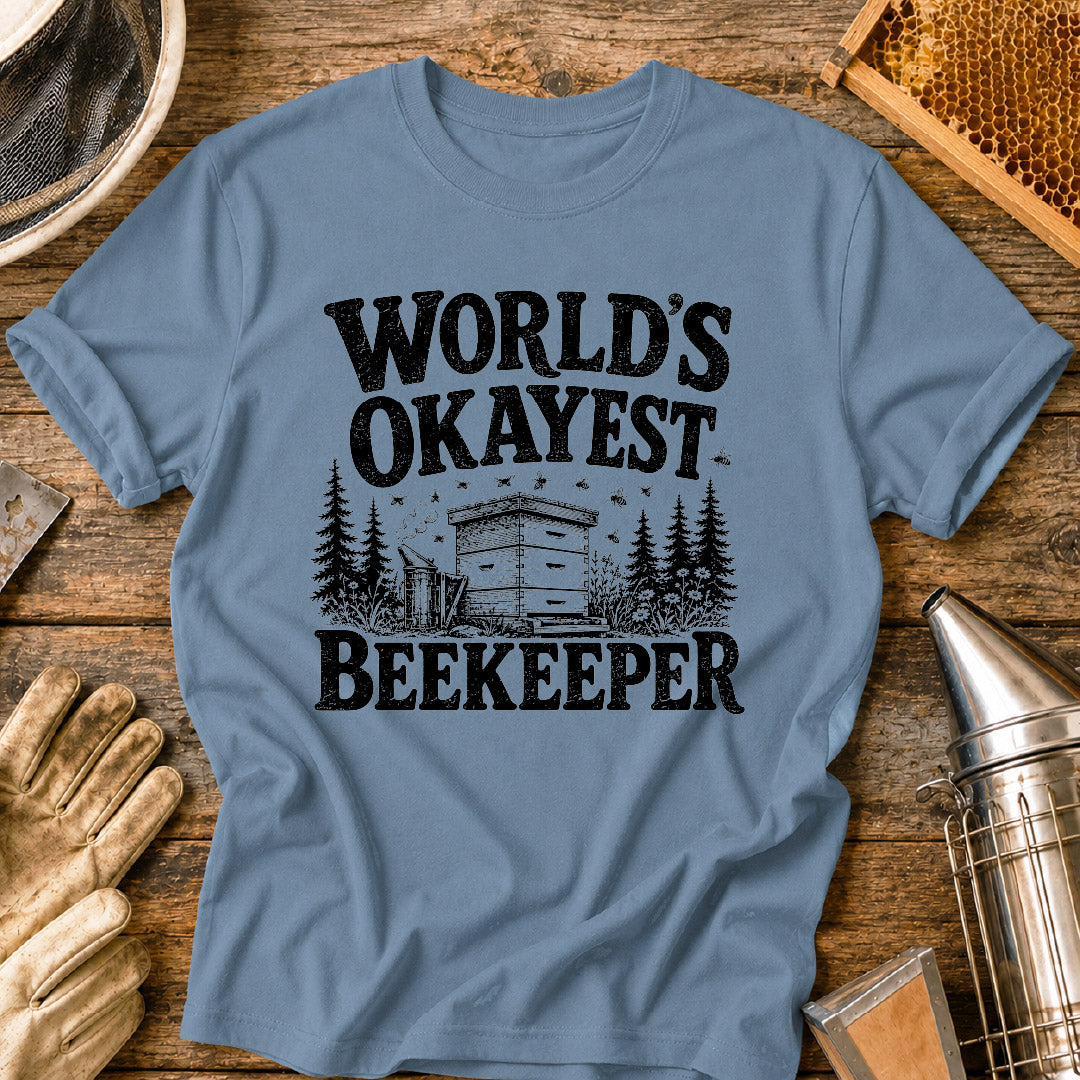 World's Okayest Beekeeper T-Shirt