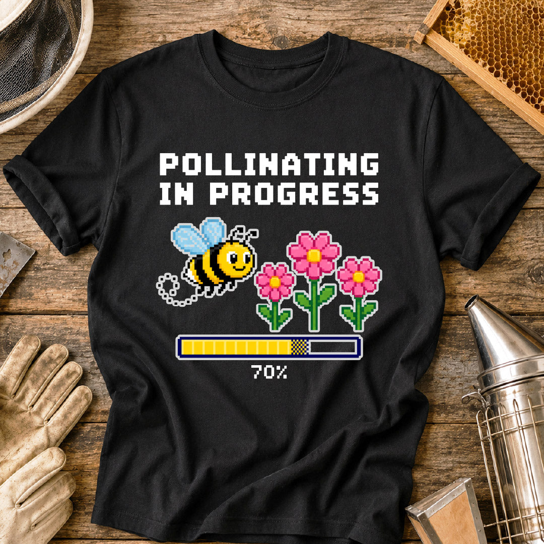 Pollinating in Progress 8-Bit T-Shirt